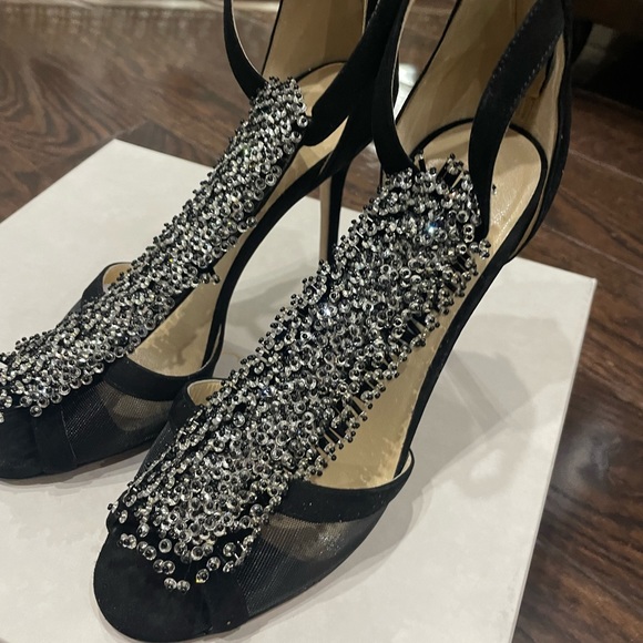 Jimmy Choo Suede Mesh Heels-38. Excellent condition. Worn once - Picture 5 of 10